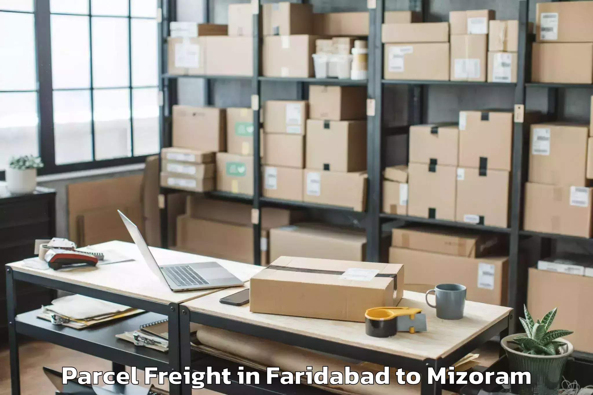 Discover Faridabad to Nit Aizawl Parcel Freight